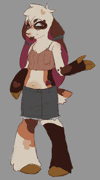 Example of an unshaded anthro character.